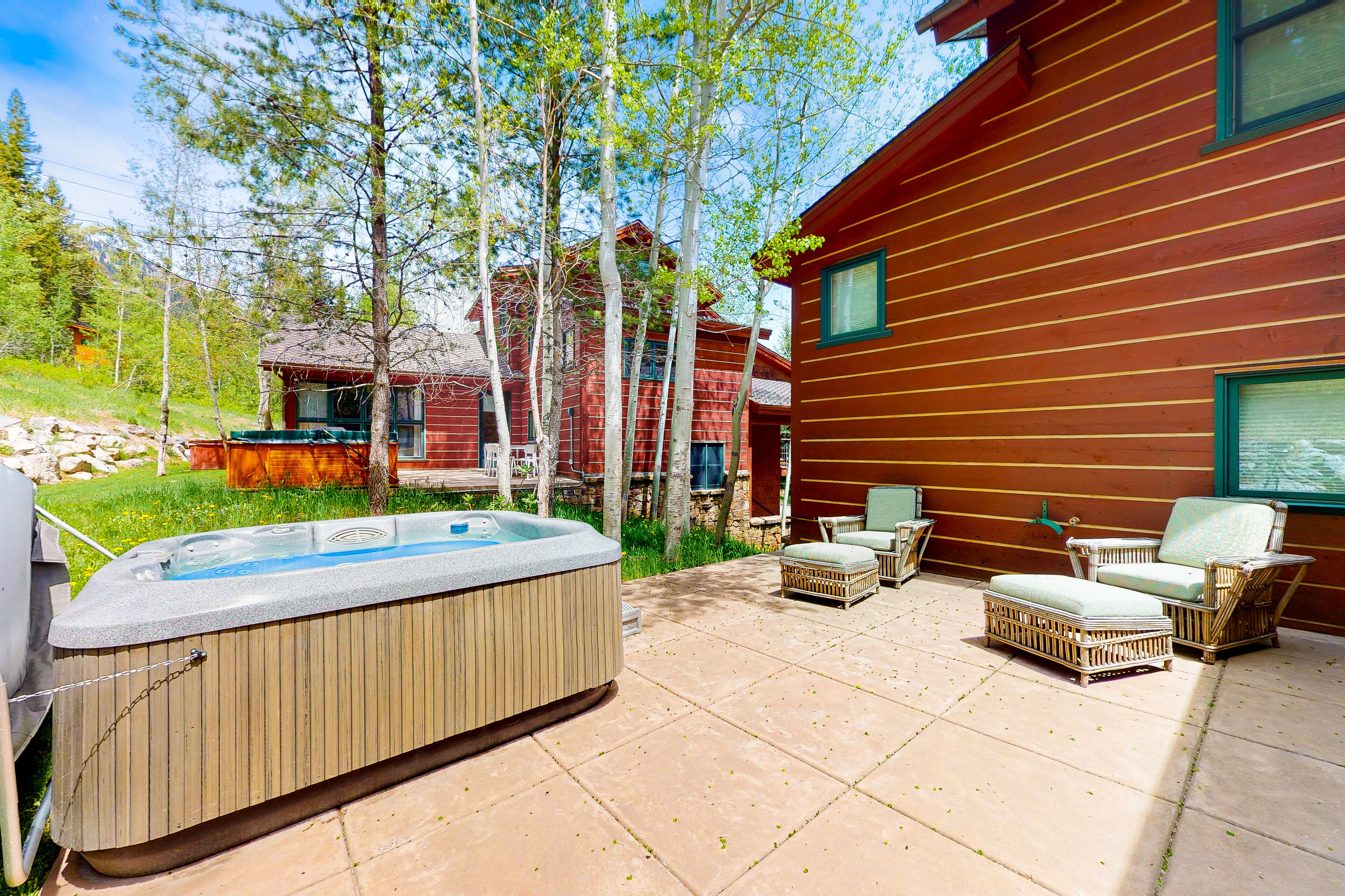 Spacious, ski-in/out home with furnished patio, private hot tub & grill