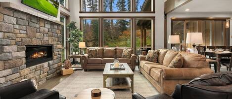 Smart-TV, Kamin, Tischtennisplatte