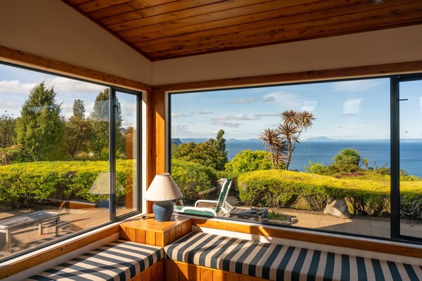 Interior - Luxury lodge with expansive views of Lake Taupo - private and quiet. (Pukawa)