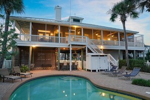 Et oppvarmet basseng