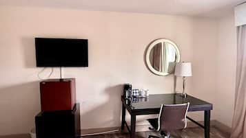 Room, 1 King Bed, Non Smoking | Desk, laptop workspace, blackout drapes, iron/ironing board