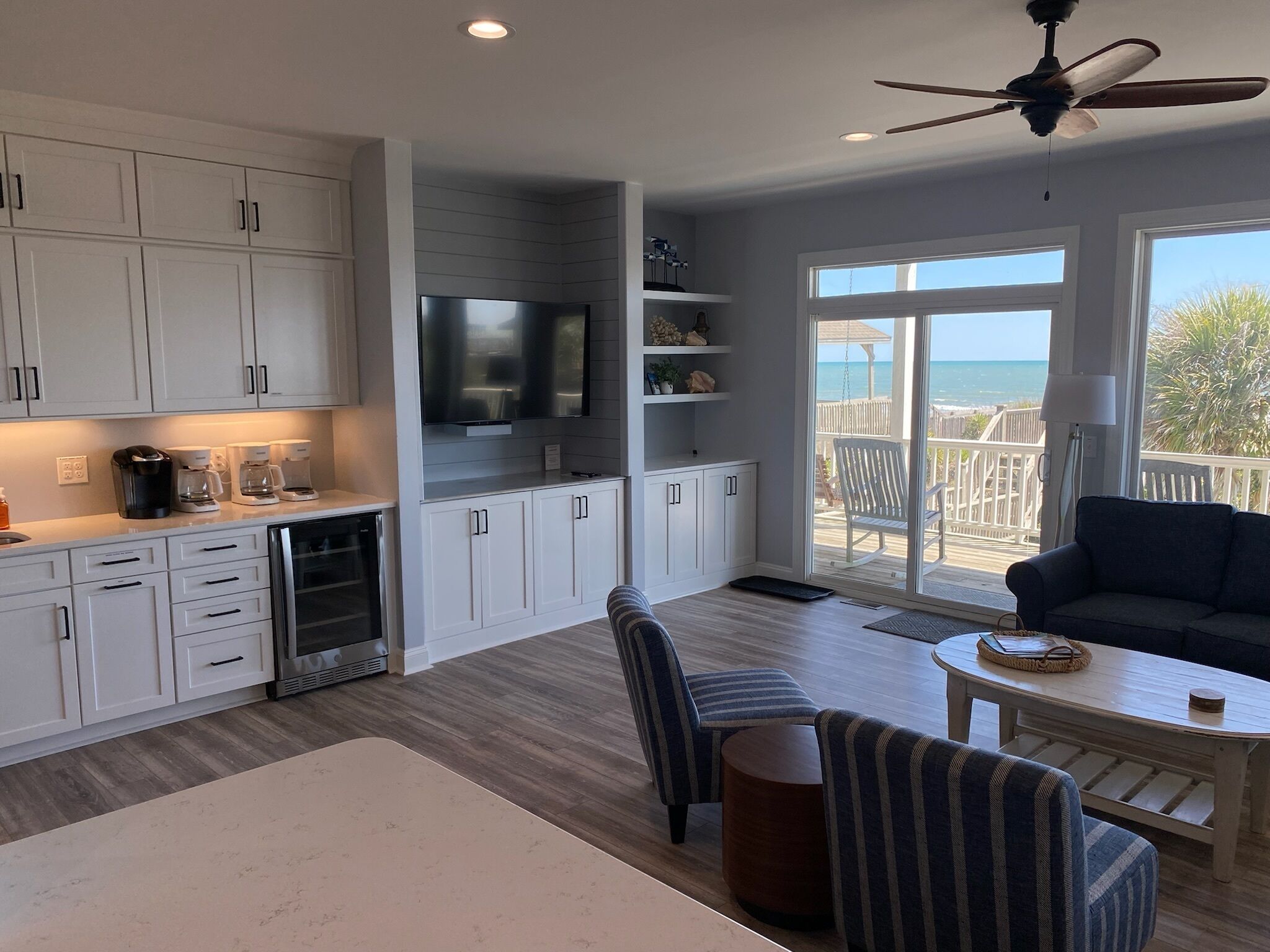 Smart TV, video games, foosball, video library