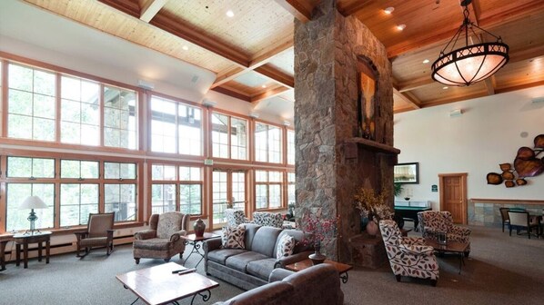 Télévision, cheminée, jeux vidéo, lecteur de DVD