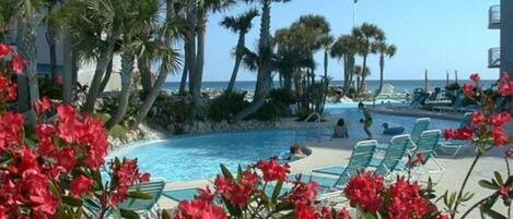 Outdoor pool, a heated pool