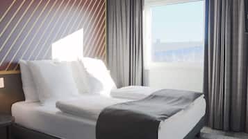 Kahden hengen premium-huone | Allergiatestatut vuodevaatteet, työpöytä, äänieristys, ilmainen Wi-Fi