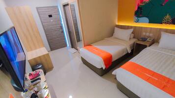 Chambre Deluxe avec lits jumeaux | Wi-Fi gratuit, draps fournis