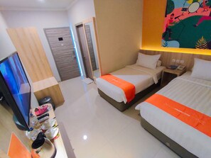 ห้องดีลักซ์ทวิน | Wi-Fi ฟรี, ผ้าปูที่นอน