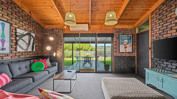 TV, DVD player, ping pong