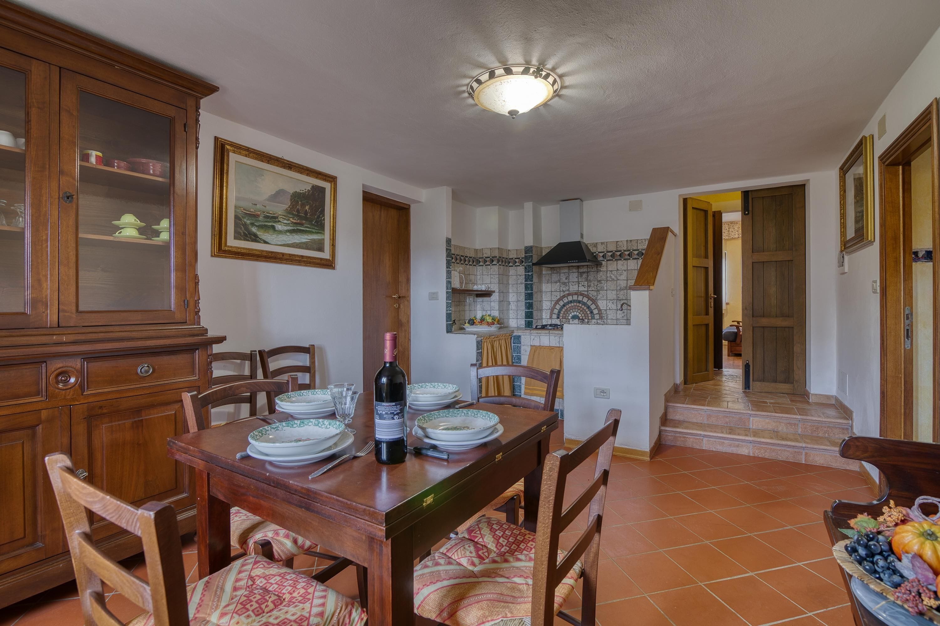 Perhehuvila, useita makuuhuoneita (Tenuta Di Litiano With Pool) | Ruokailu