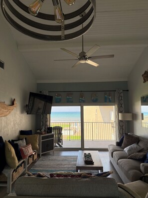 TV, DVD player, books