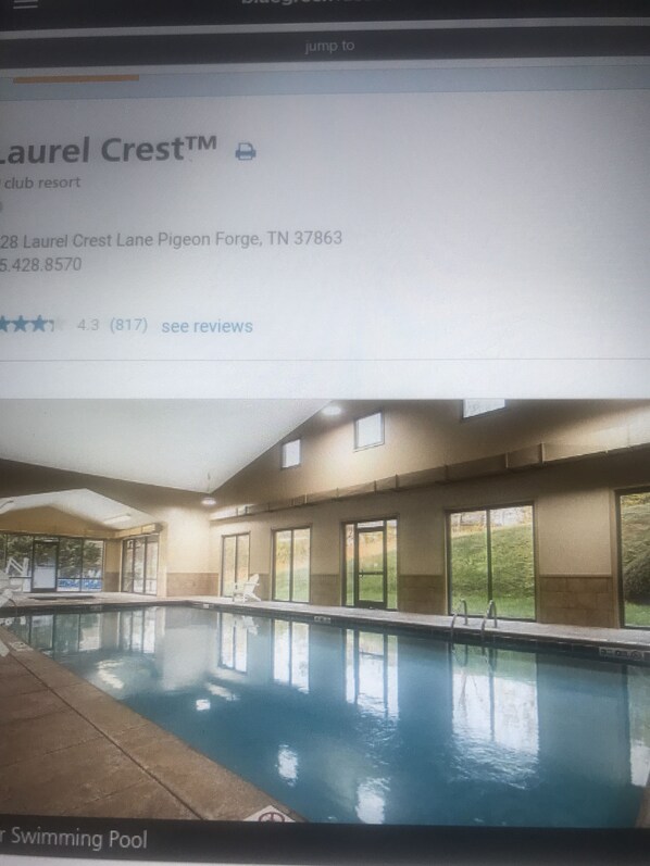 Indoor pool, outdoor pool