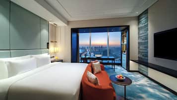 Down duvets, minibar, in-room safe, desk