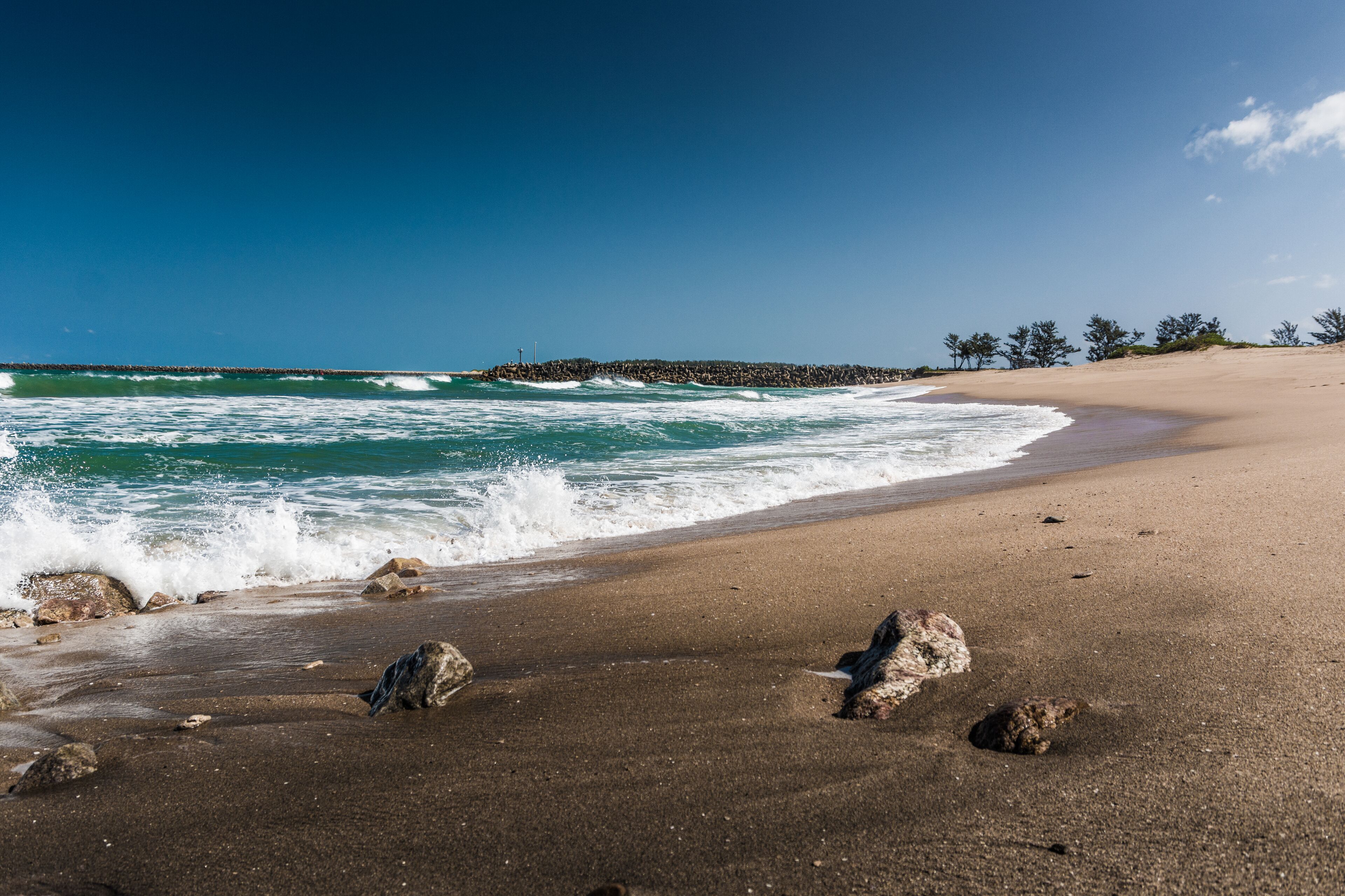 Beach nearby, white sand