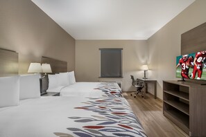 Deluxe Room, 2 Queen Beds, Non Smoking | Desk, laptop workspace, blackout drapes, rollaway beds - Red Roof Inn La Porte (La Porte)