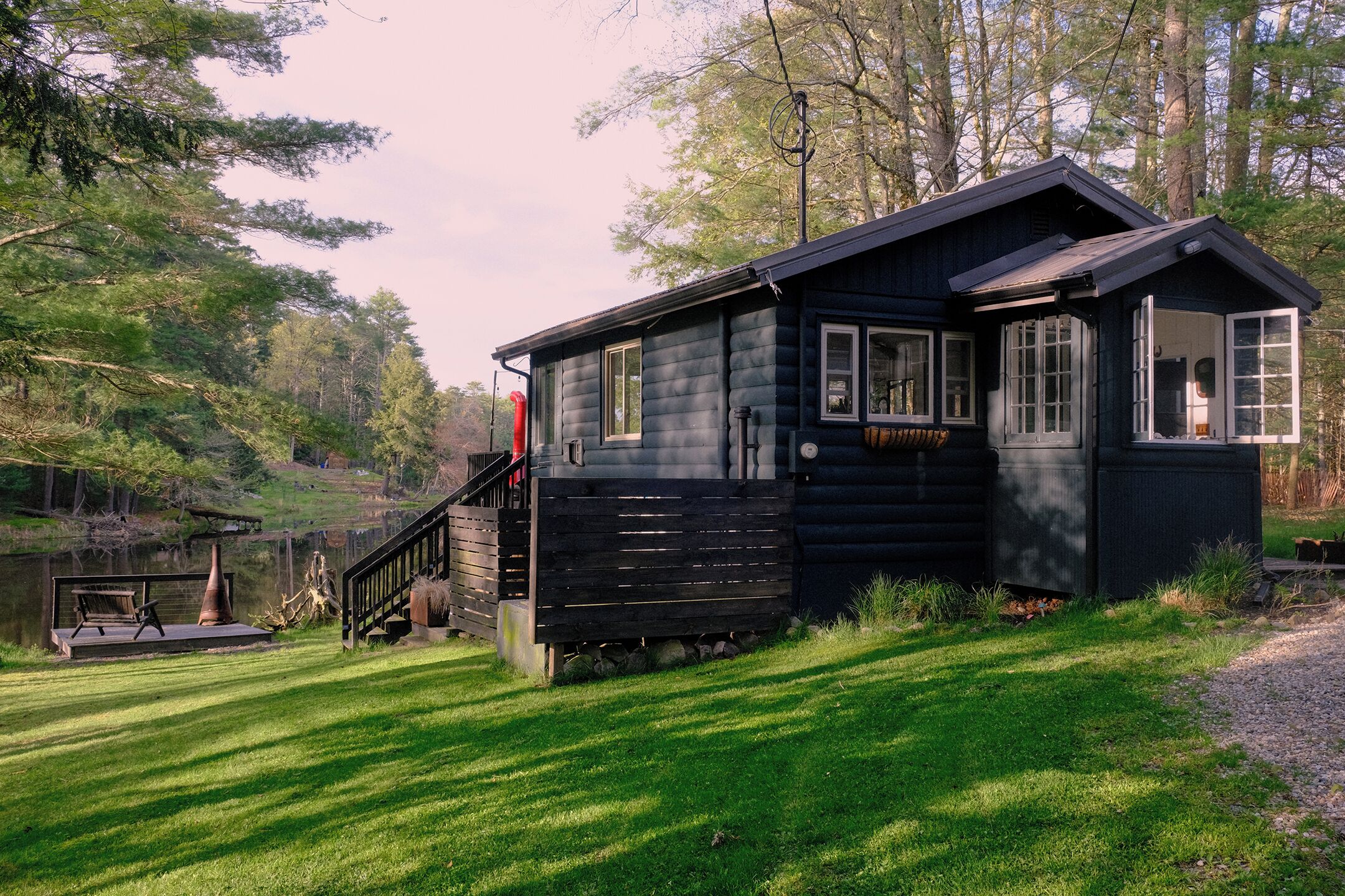 Escape to a Modern Waterfront Retreat in The Catskills.