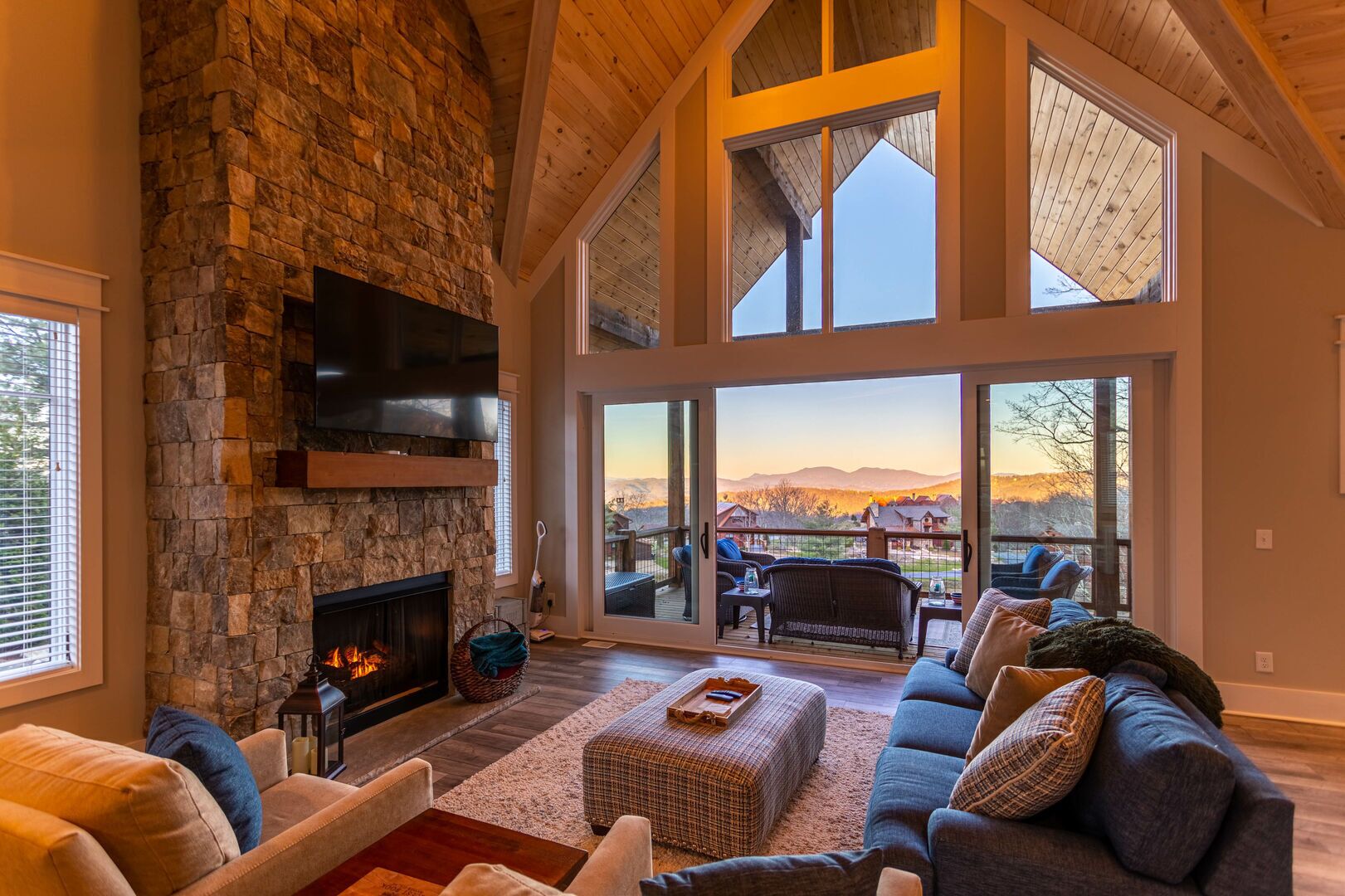 TV, fireplace, video games, Netflix