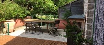 Garden in Oak Duplex 130 m2 4-8 pers. heated pool.  Wireless