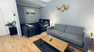 Työpöytä, äänieristys, silitysrauta/-lauta, vauvan matkasänky