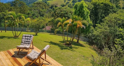 House with Waterfall, Deck and Fireplace SFX