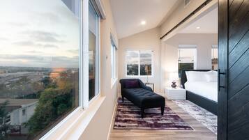 1 bedroom, desk, iron/ironing board, travel crib