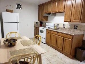 Fridge, microwave, toaster