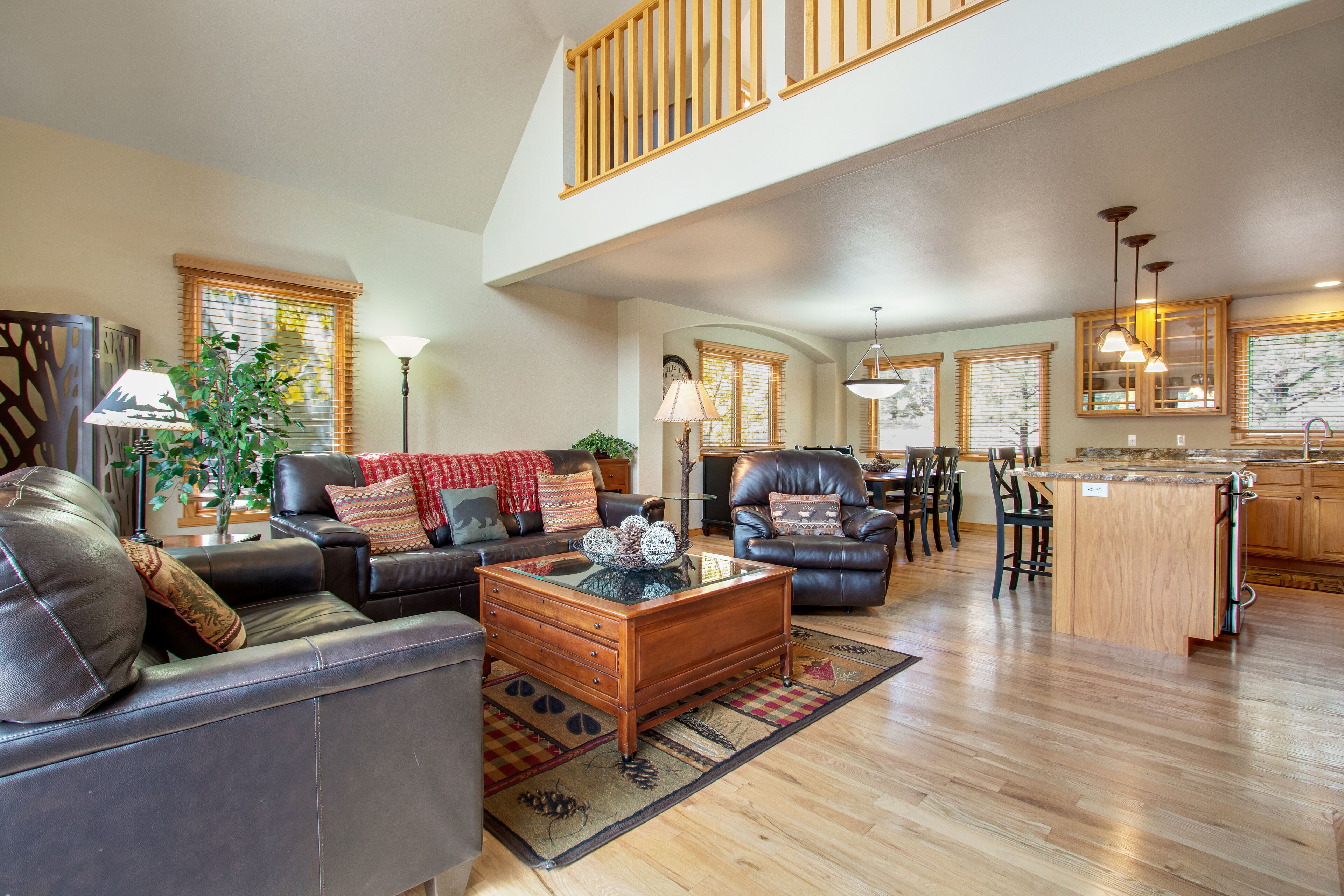 Three-story home near the river with epic mountain views & fireplace