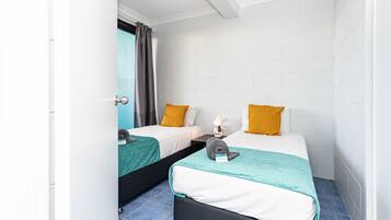 2 bedrooms, blackout drapes, iron/ironing board, free WiFi