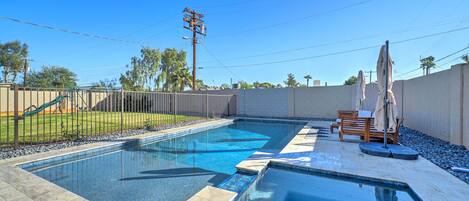 Outdoor pool, a heated pool