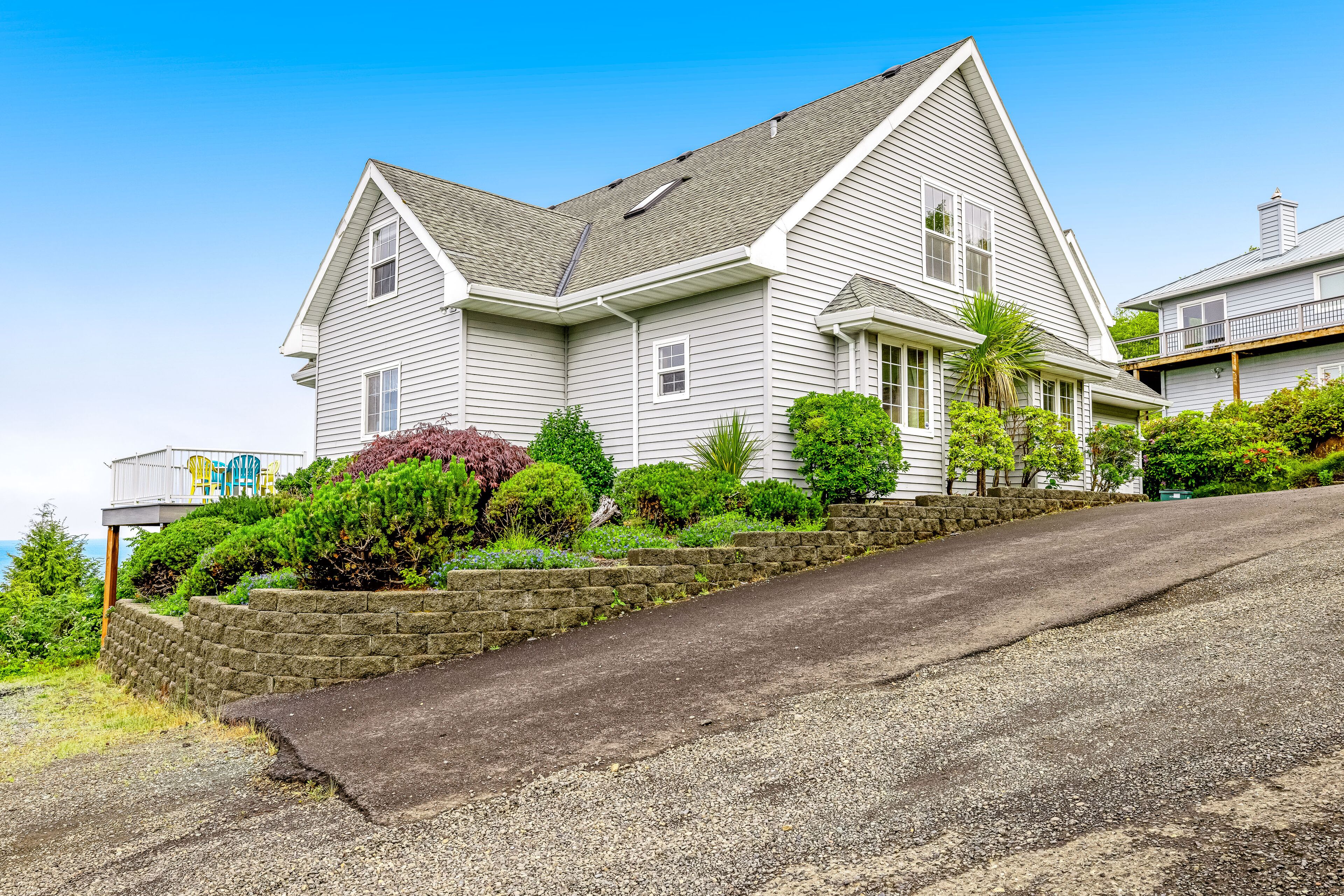 Spacious family home near the beach w/ ocean view, large deck, free WiFi & more!