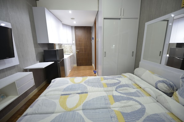 Estudio | Tabla de planchar con plancha, wifi gratis y ropa de cama 