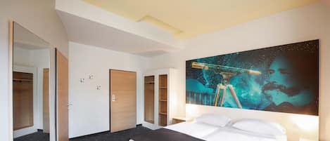 Habitación doble | 1 dormitorio, escritorio, sistema de insonorización y wifi gratis