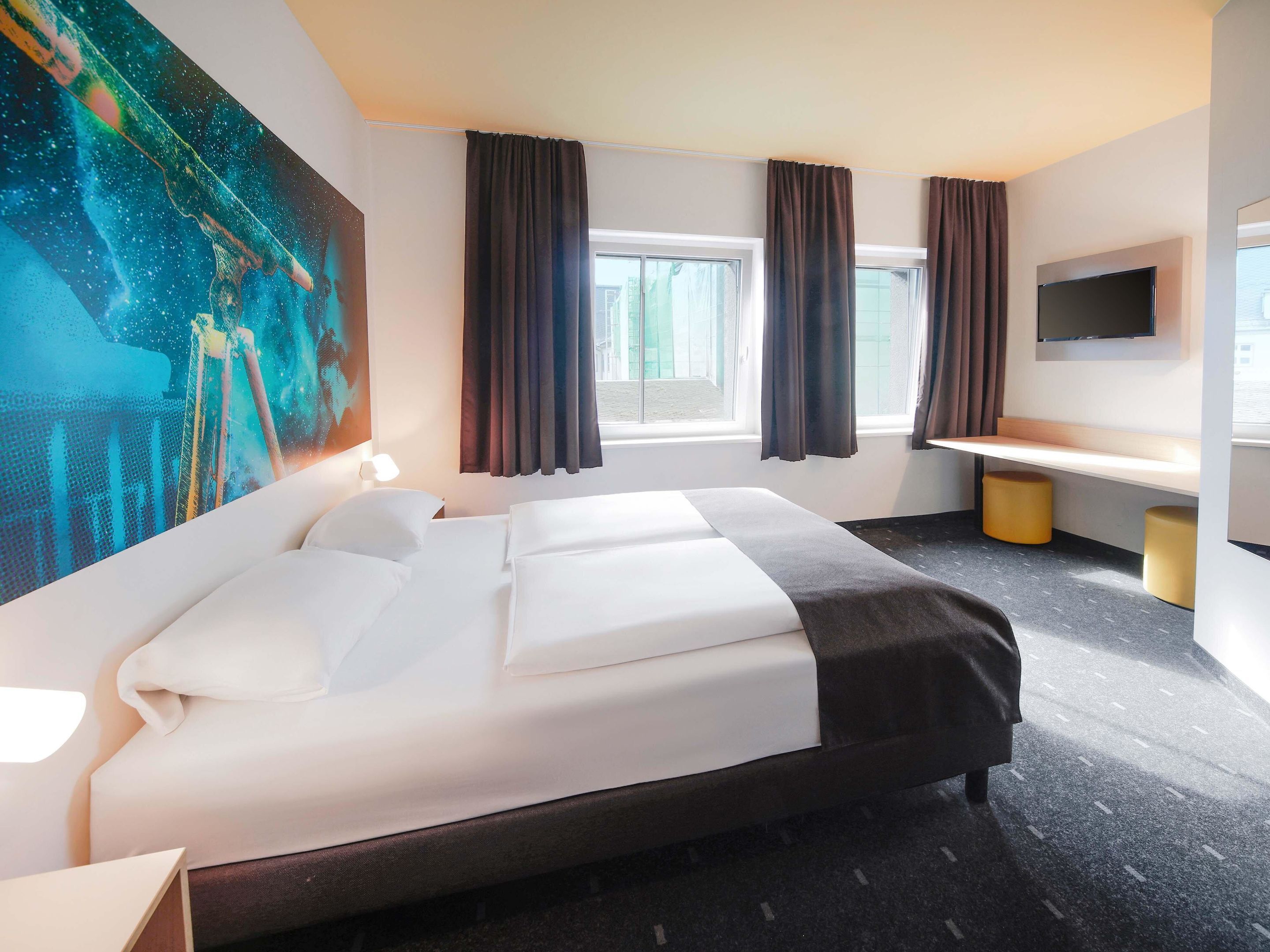 Doppelzimmer | Schreibtisch, schallisolierte Zimmer, kostenloses WLAN, Bettwäsche