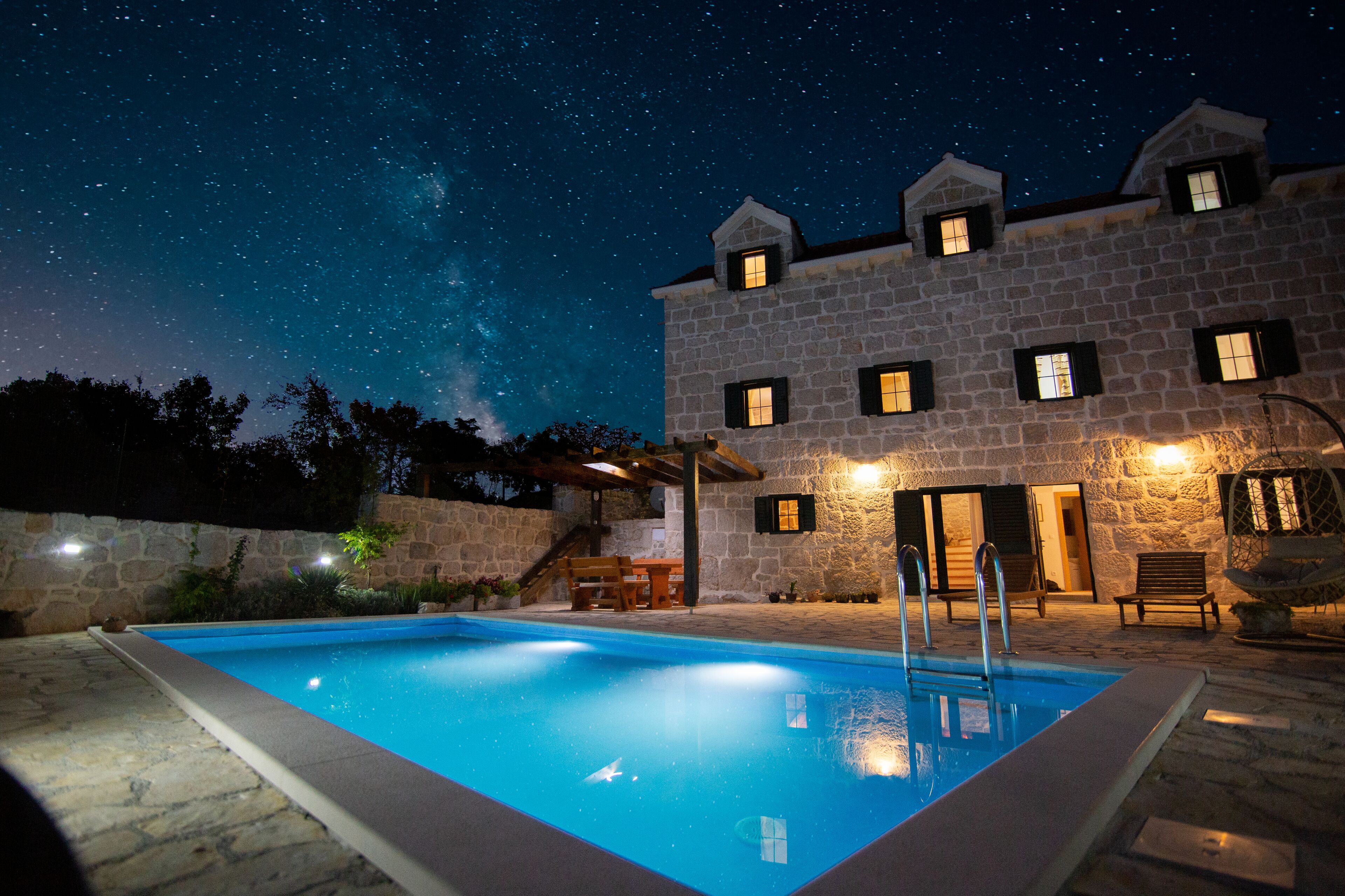 Front of property – evening/night