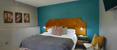 Habitación de lujo | Caja fuerte, wifi gratis, ropa de cama