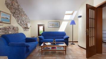 City House | Living room | LCD TV, fireplace