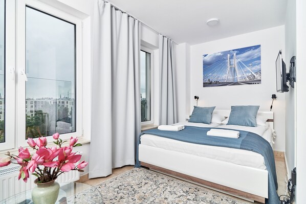 1 bedroom, bed sheets - Apartment Wroclaw Pulaskiego (Wroclaw)