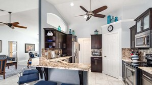Private kitchen - Waterfront 3BR home with heated pool in Mid Island Marco Island. (Marco Island)
