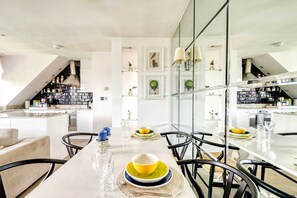 Dining - The Luxury 'Treehouse' One bed Little Venice- by Out of Office Lifestyle (London)