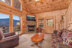 TV, fireplace, offices