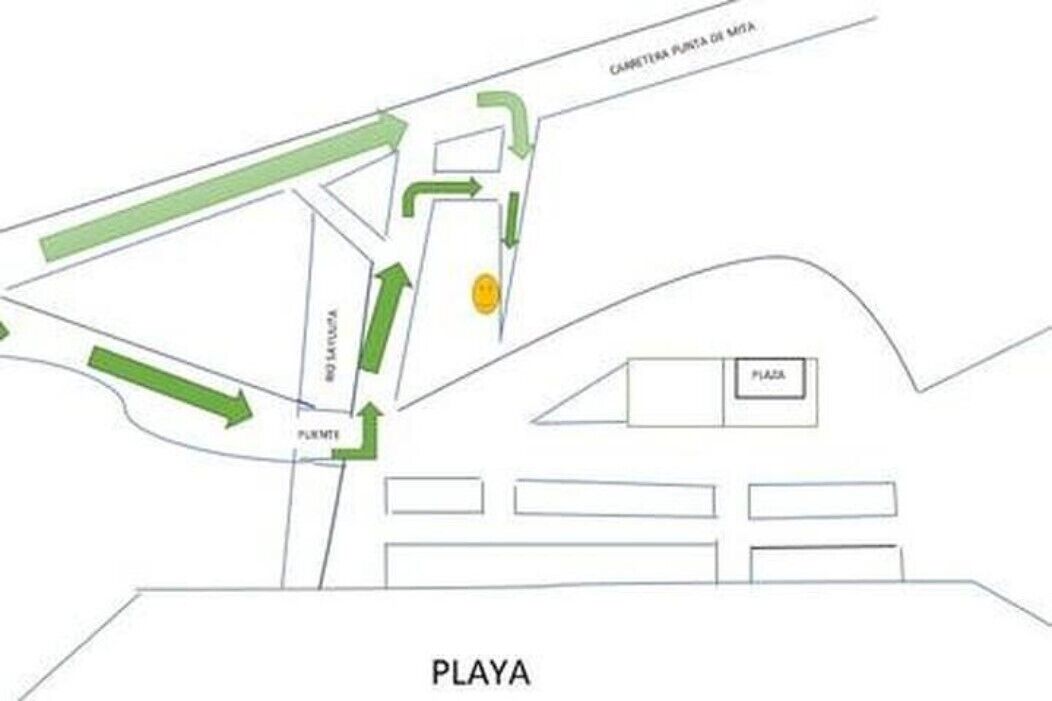 A map layout with a 'PLAYA' label, indicating a beach area.