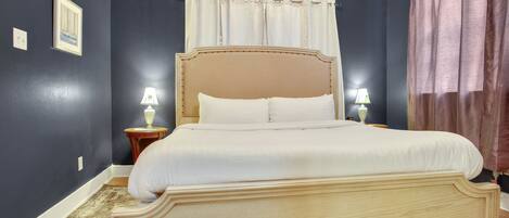 1 soveværelse, strygejern/strygebræt, internetforbindelse, sengetøj