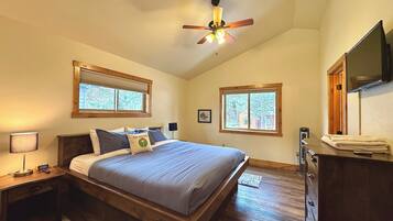 3 habitaciones, tabla de planchar con plancha y cuna de viaje