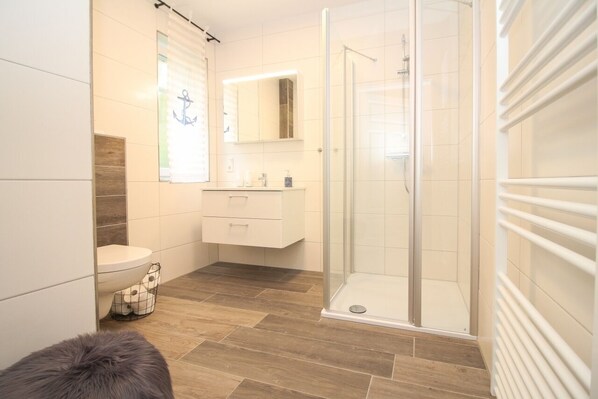 Een douche, een haardroger