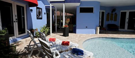 A heated pool
