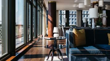 Presidential Suite, Terrace (Bartholdi) | Living area | 55-inch Smart TV with cable channels, TV, pay films