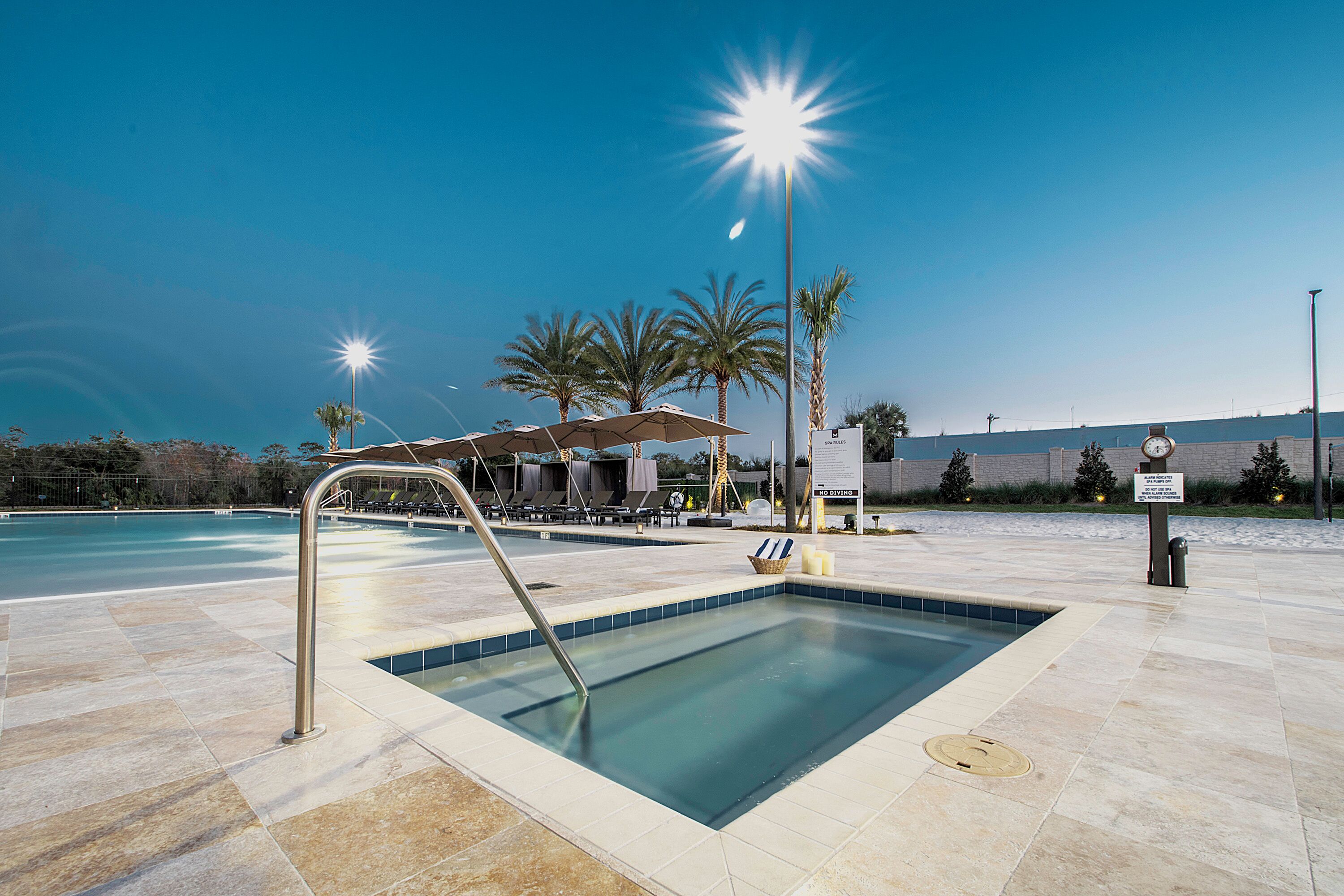 Outdoor pool, a heated pool