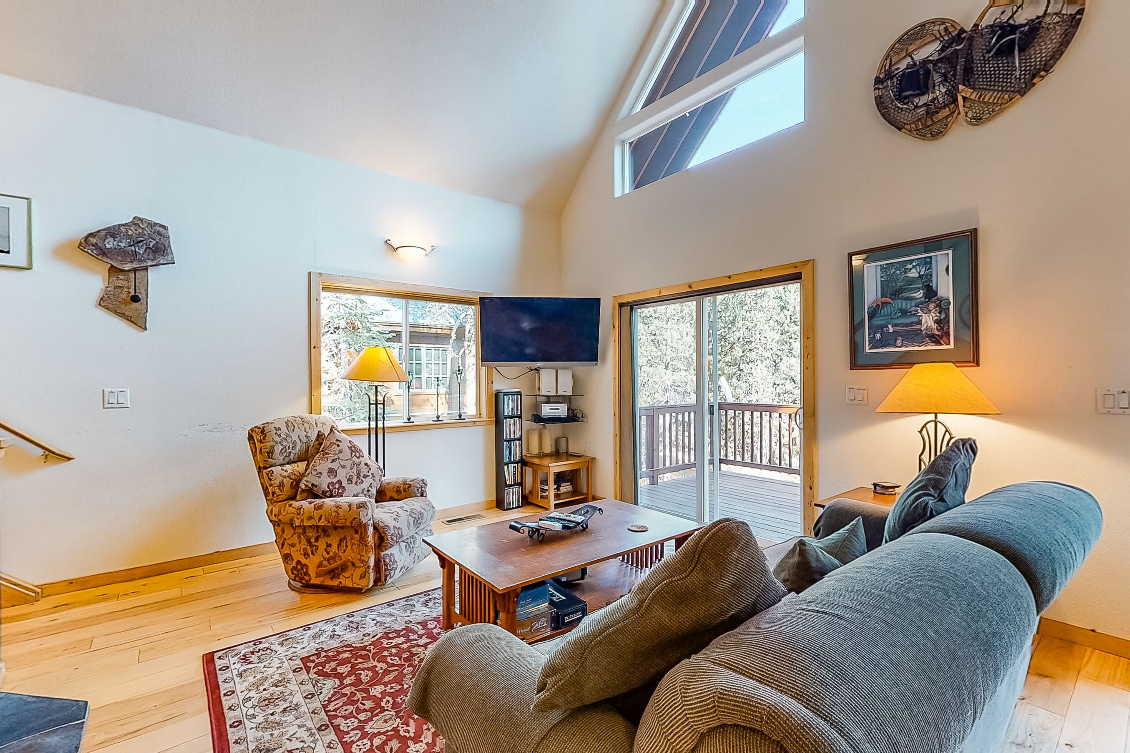 Serene, dog-friendly cabin w/ a private hot tub, a wood stove, & free WiFi