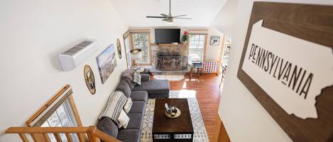 Smart TV, fireplace, video games, Netflix