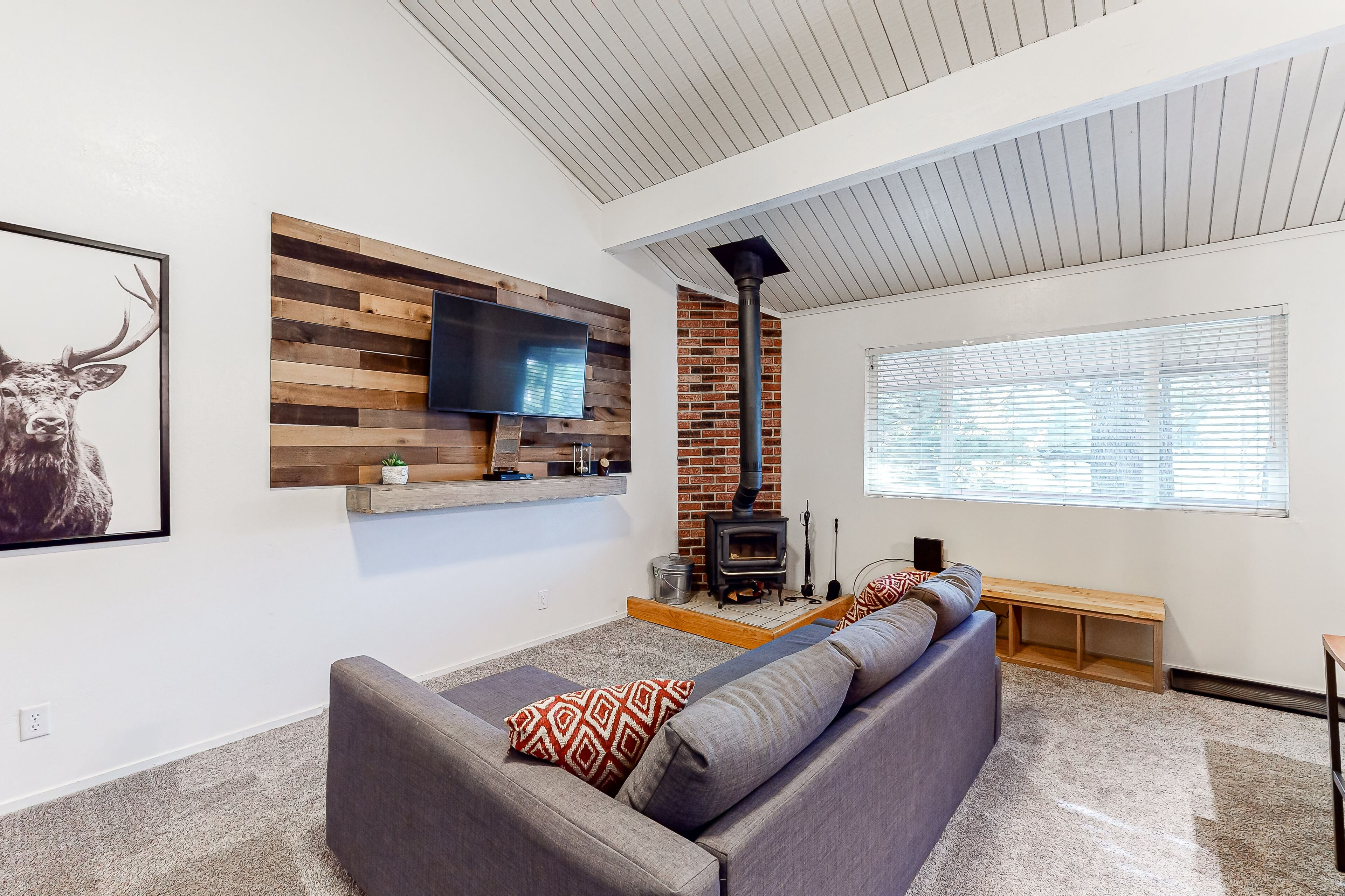 Charming, two-story ski condo w/ a wood stove, free WiFi, shared pool, & hot tub