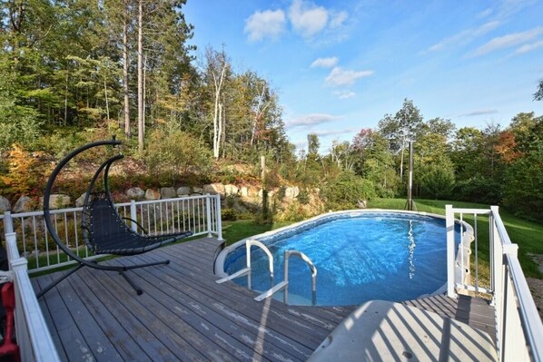 Piscine extérieure, piscine chauffée